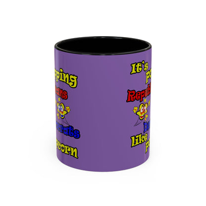 popping like popcorn - Accent Mug (light purple)