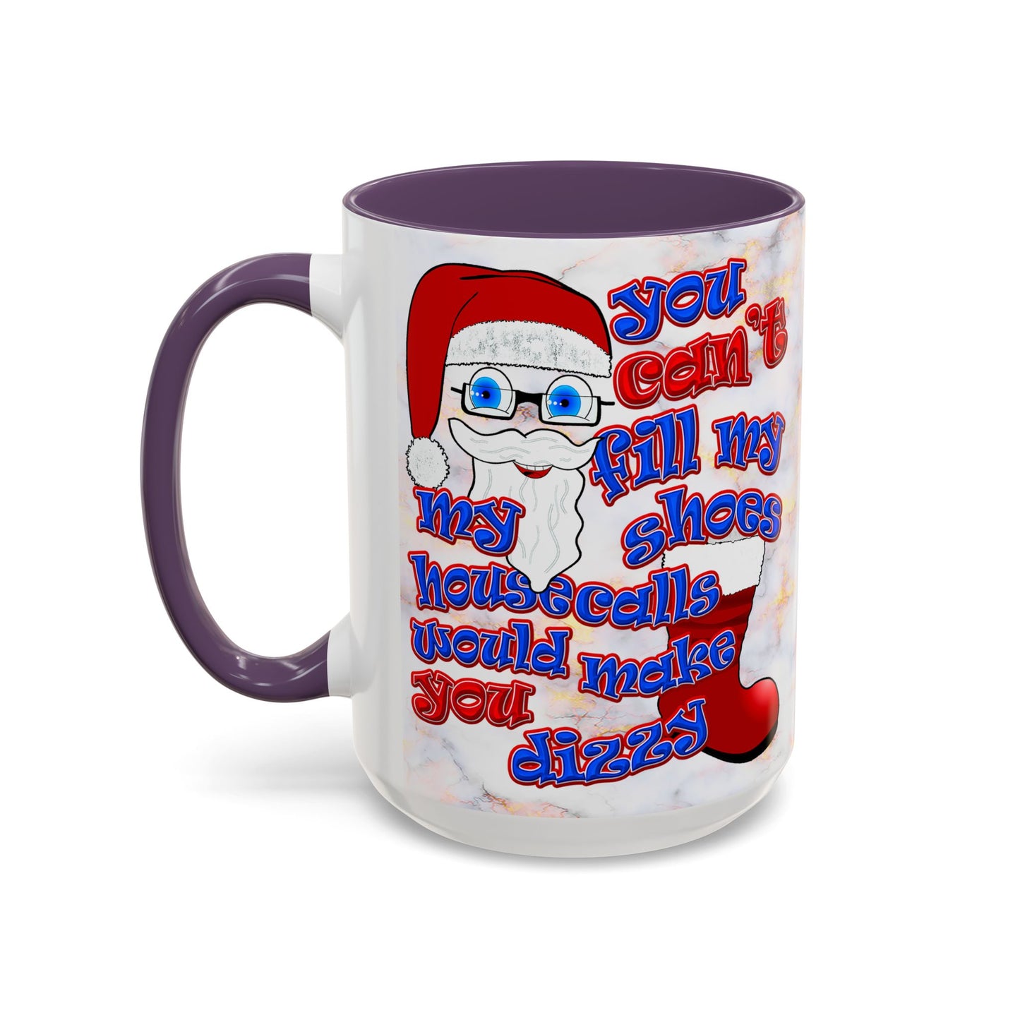 santa's shoes - Accent Mug (white marble)