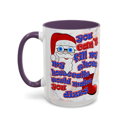santa's shoes - Accent Mug (white marble)