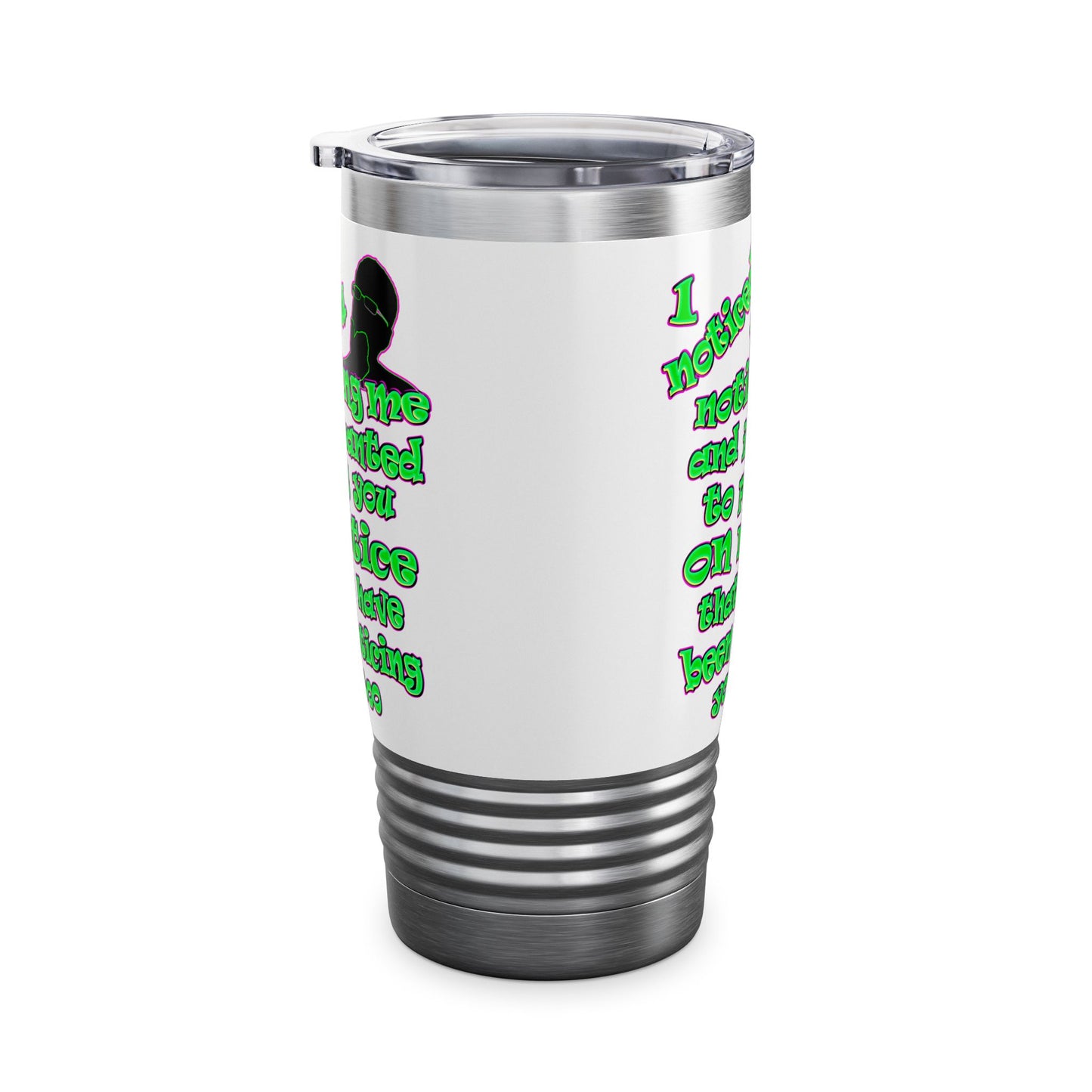 noticed you noticing - Ringneck Tumbler, 20oz (white)