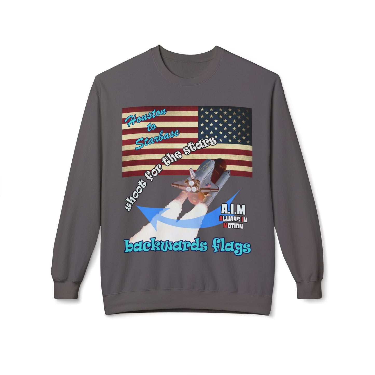 shoot for the stars - Unisex Midweight Softstyle Fleece Crewneck Sweatshirt