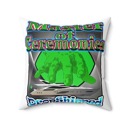 logo - Spun Polyester Square Pillow - (white)