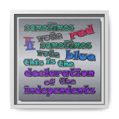declaration of the independents - framed canvas art (brushed nickel)
