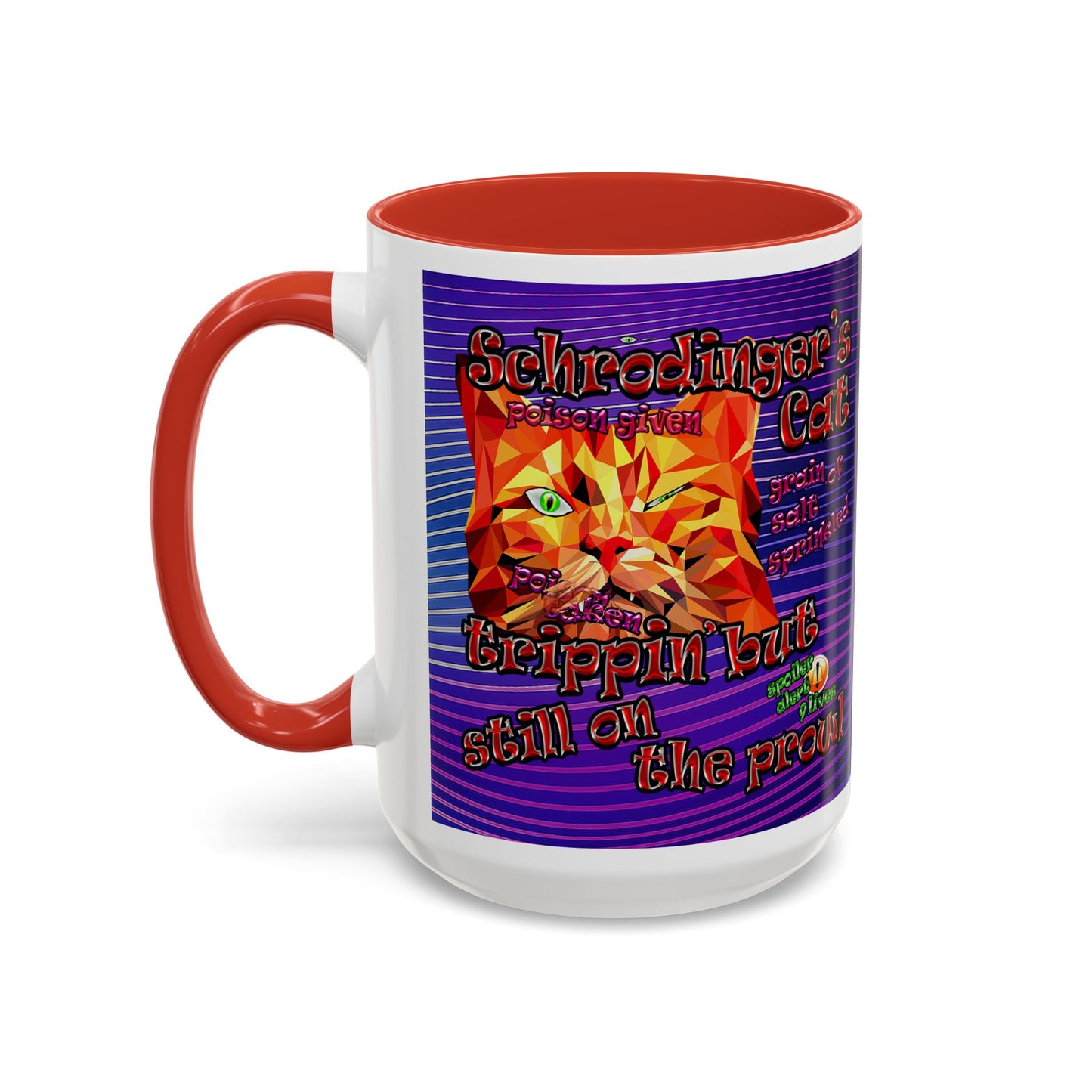 schrodinger's cat - Accent Mug (purple wave)