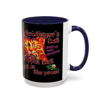 schrodinger's cat - Accent Mug (black)