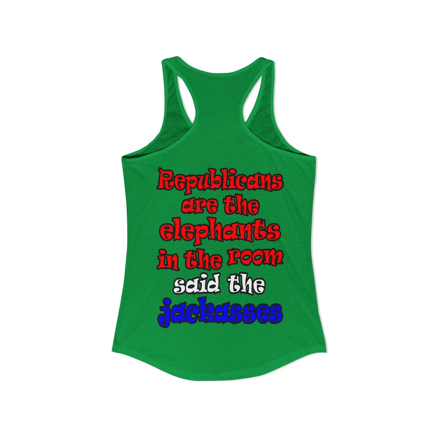 donkeys and elephants - Women's Ideal Racerback Tank