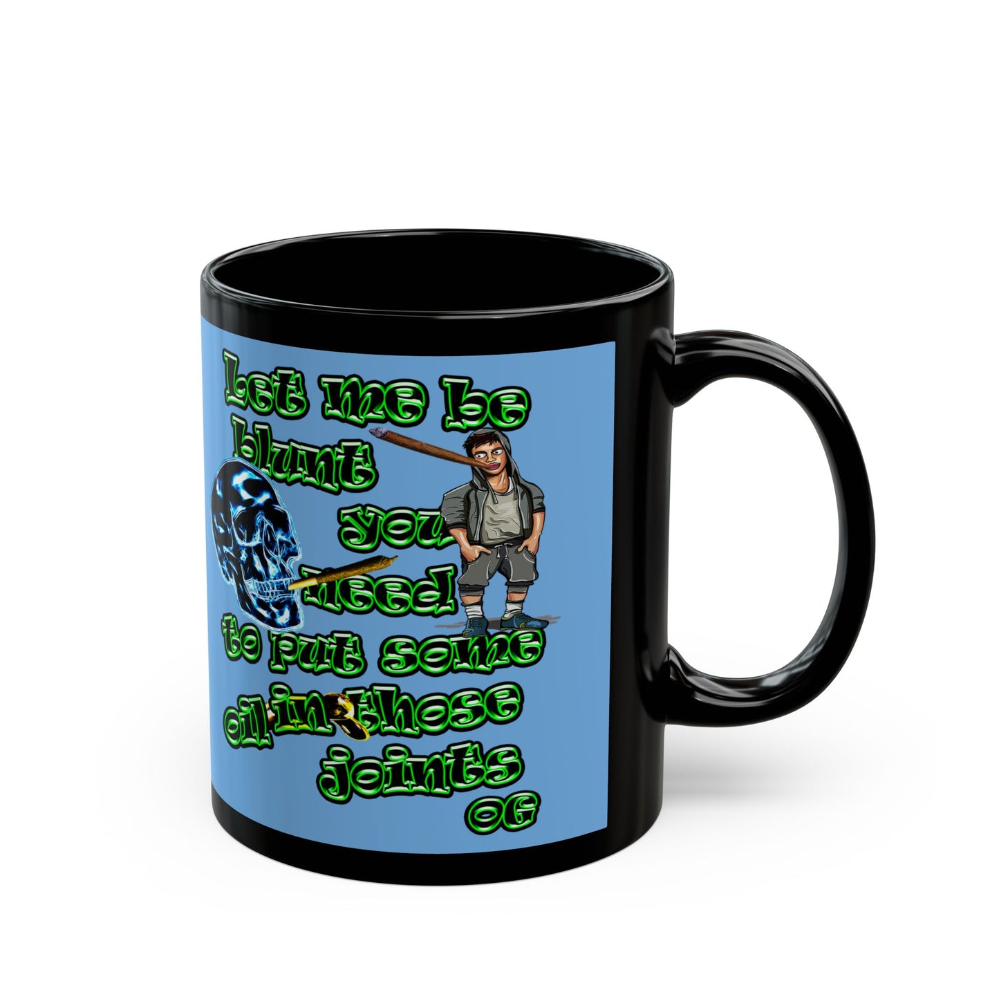 og - Black Mug (light blue)