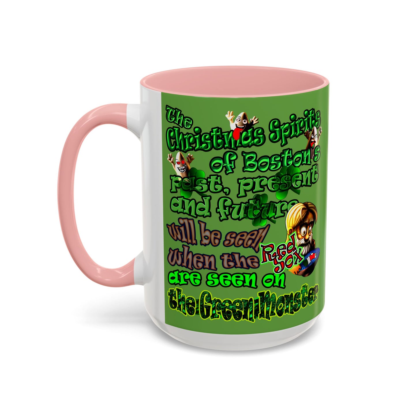 christmas spirits of boston - Accent Mug (green)