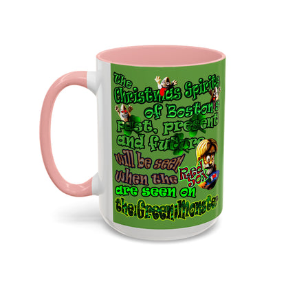 christmas spirits of boston - Accent Mug (green)