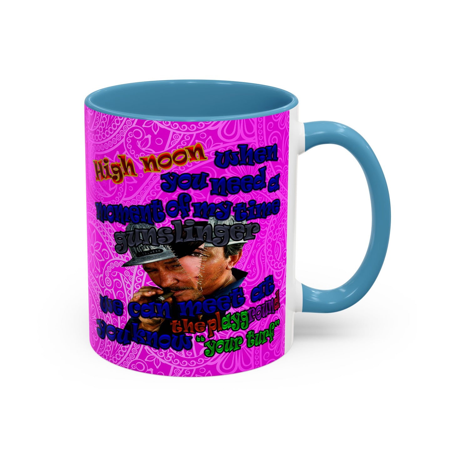 high noon - Accent Mug (pink swirl)