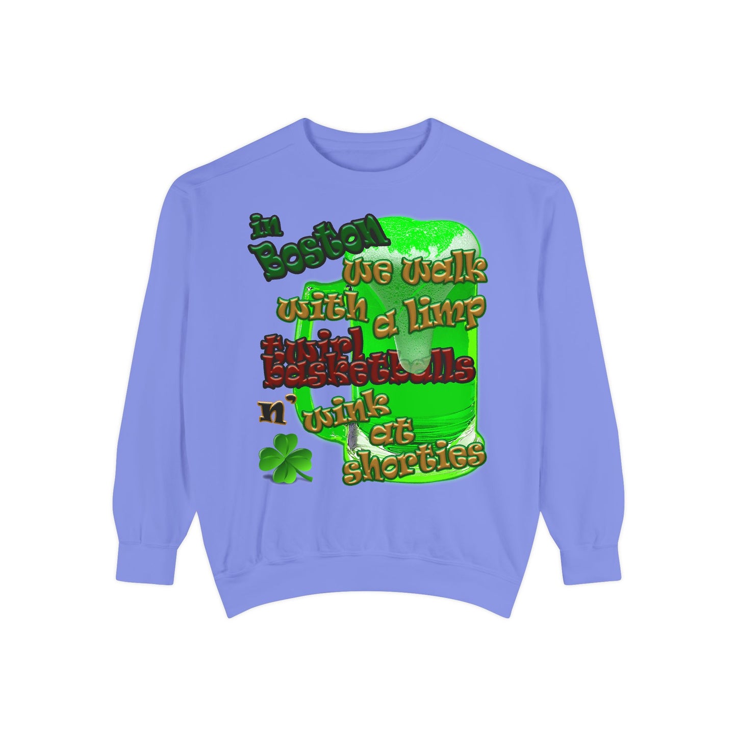 celtics logo - Unisex Garment-Dyed Sweatshirt