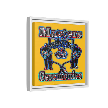 em cee squared - framed canvas art (yellow)