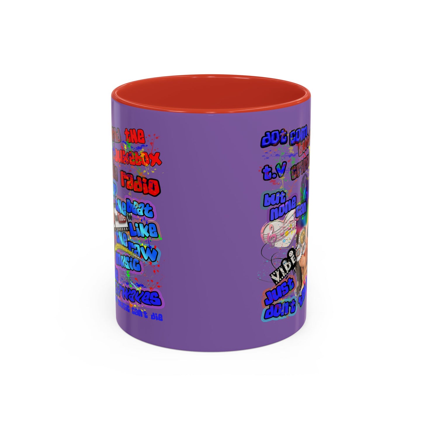 drop the beat - Accent Mug (light purple)