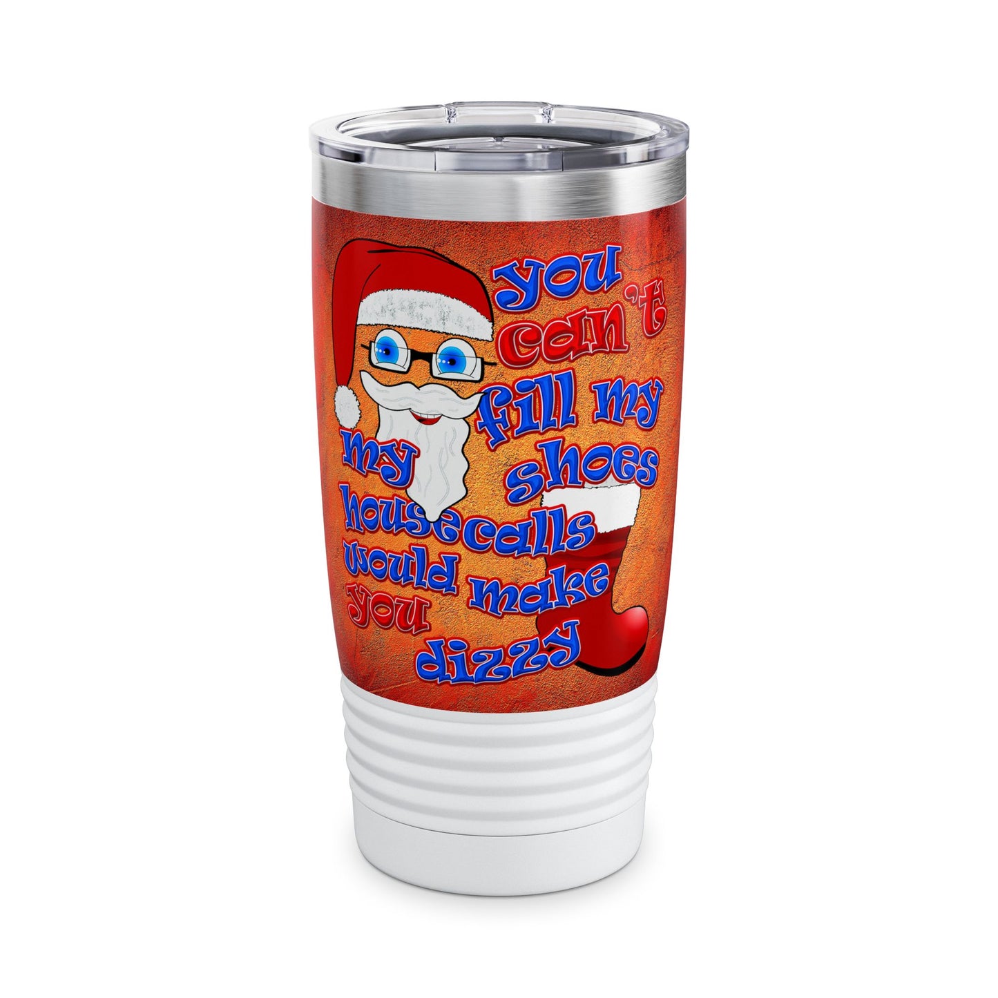 santa's shoes - Ringneck Tumbler, 20oz (burnt orange)