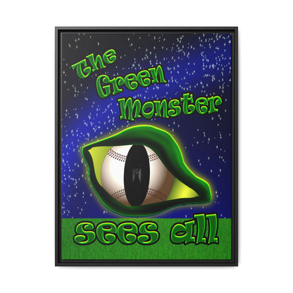 green monster - framed canvas art ('snoops' background)