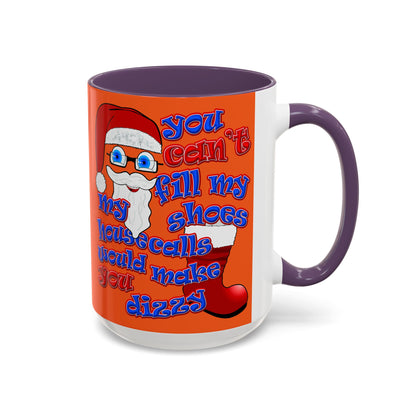 santa's shoes - Accent Mug (orange)