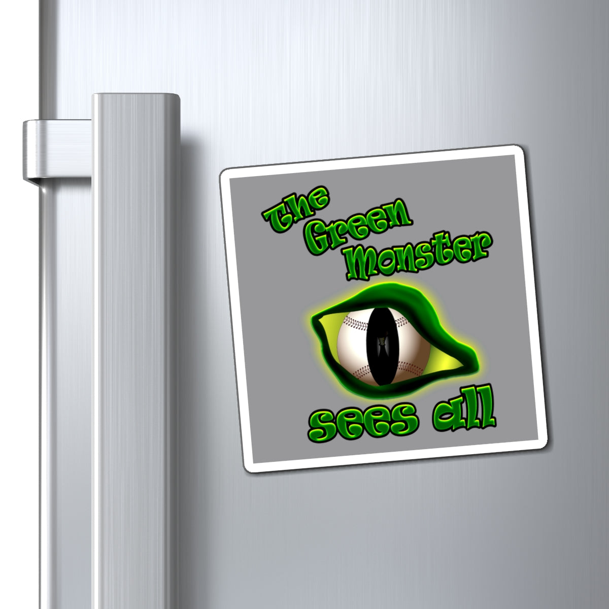 green monster - Magnets - (grey)