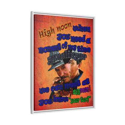 high noon - framed canvas art (burnt orange)