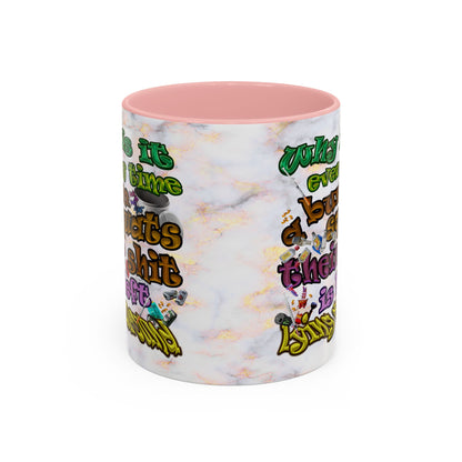 the bum's shit - Accent Mug (white marble)