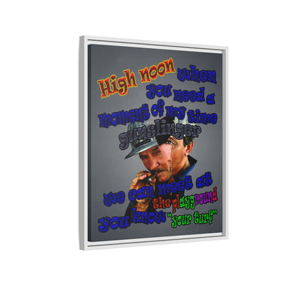 high noon - framed canvas art (grey-light grey)