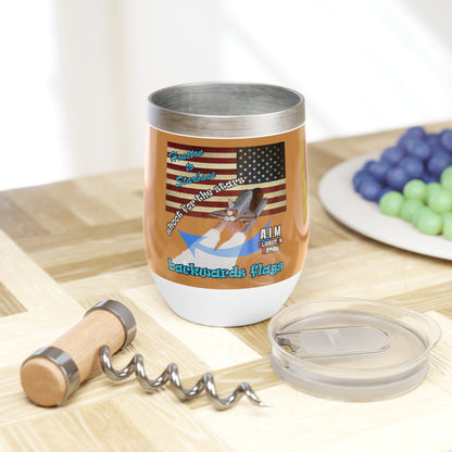 shoot for the stars - Chill Wine Tumbler (light brown)