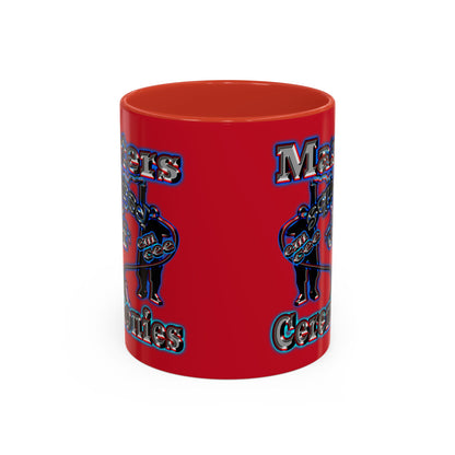 em cee squared - Accent Mug (dark red)