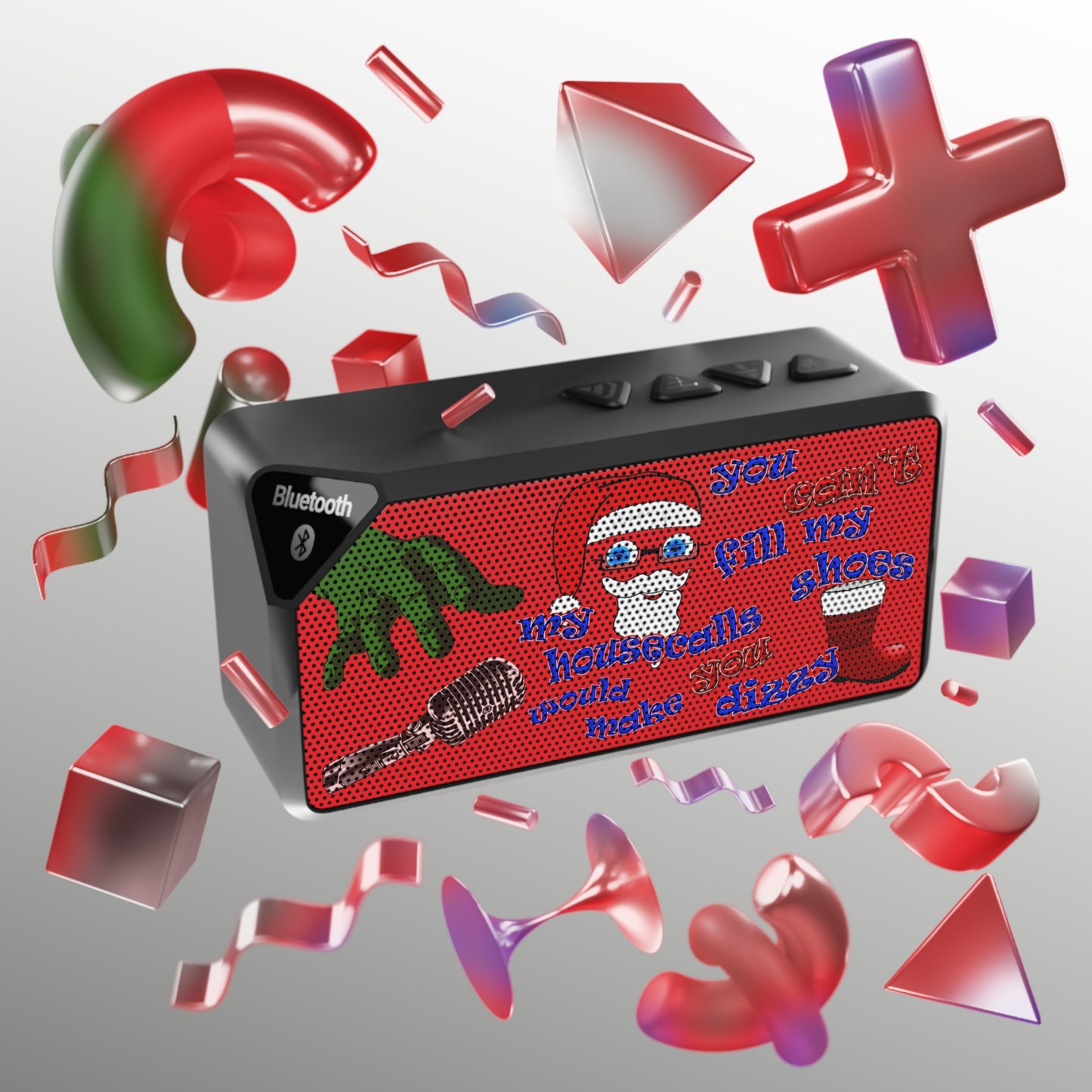 santa's shoes - Jabba Bluetooth Speaker (red)