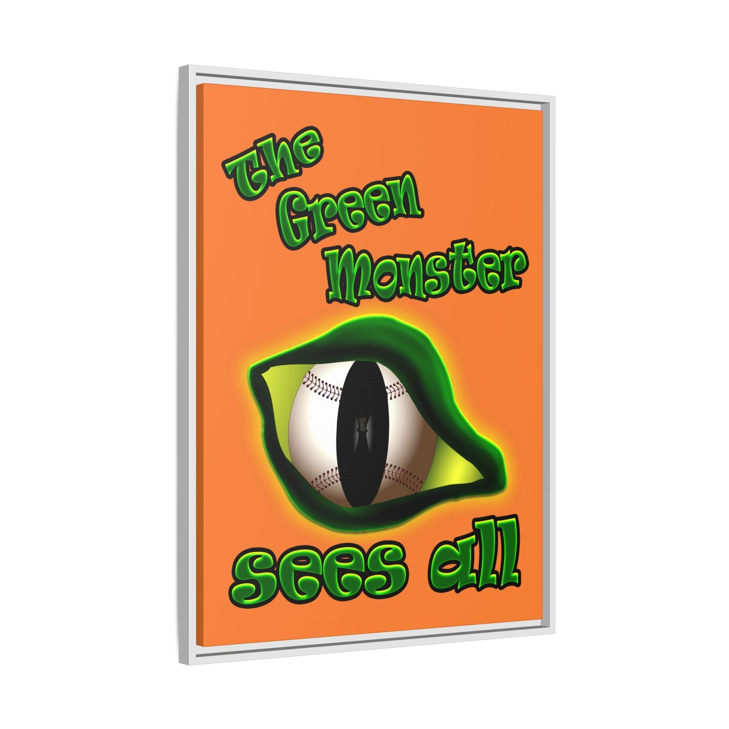 green monster - framed canvas art (crusta)