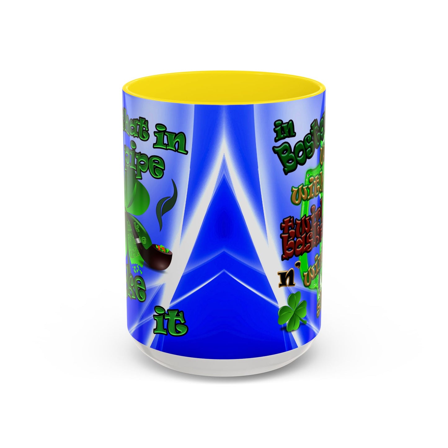celtics logo - Accent Mug (blue-white wave)