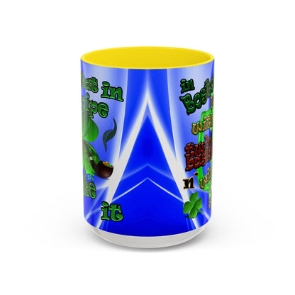 celtics logo - Accent Mug (blue-white wave)