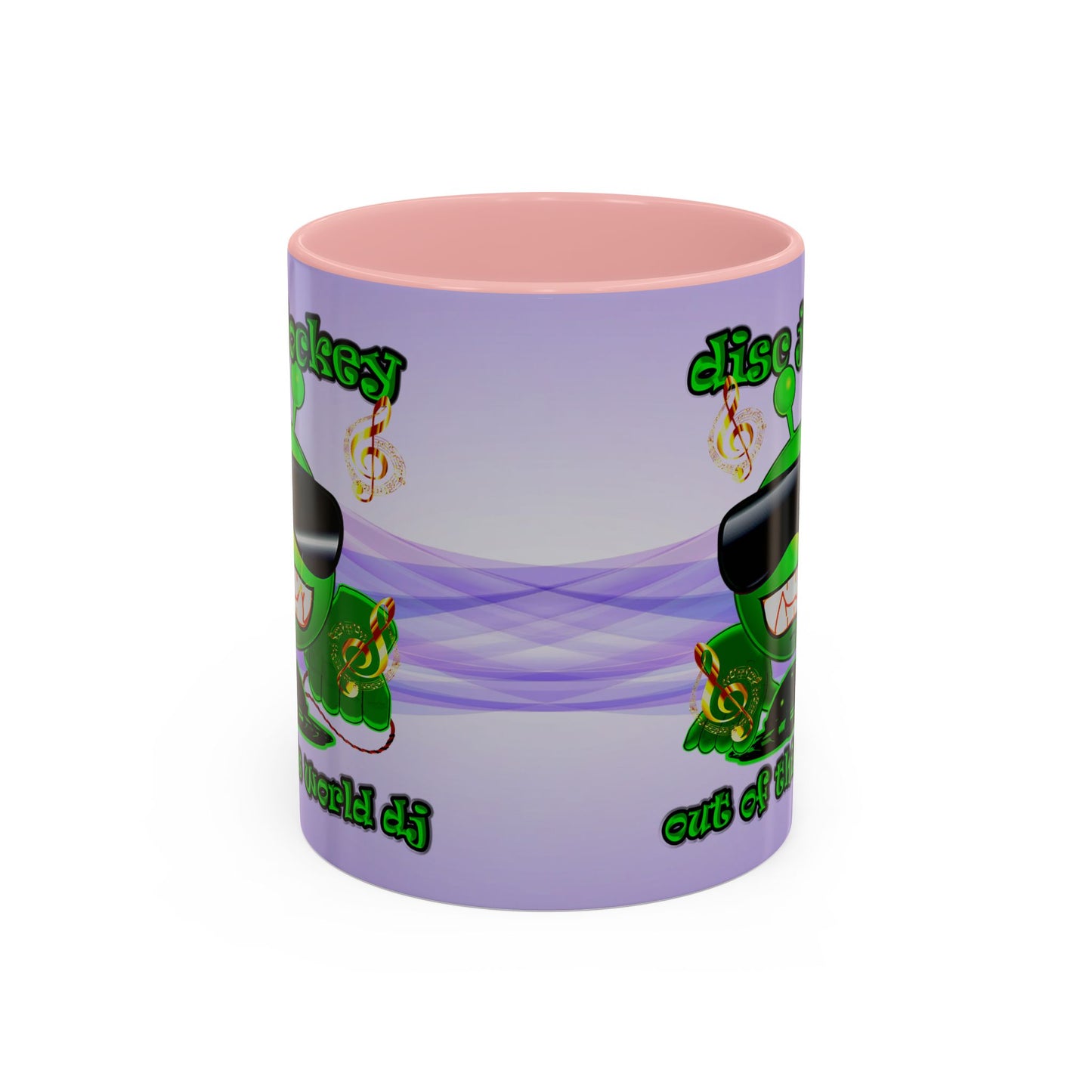 disc jockey - Accent Mug (light blue-pink wave)