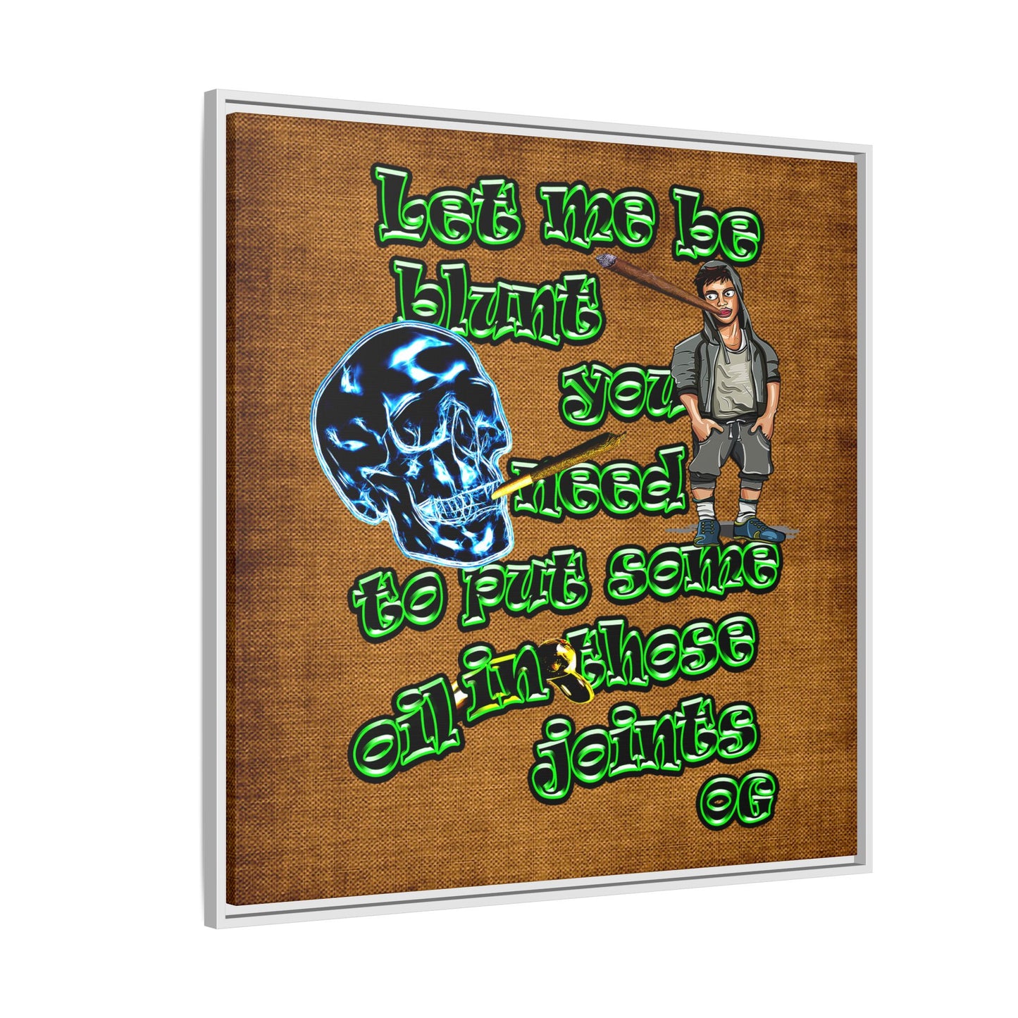 og - framed canvas art (brown papyrus)