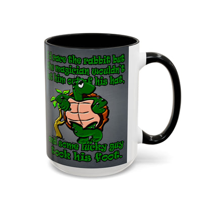 turtle race - Accent Mug (grey-light grey)