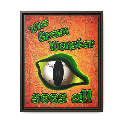 green monster - framed canvas art (burnt orange)