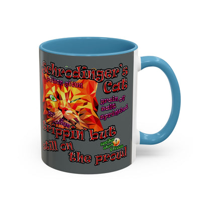 schrodinger's cat - Accent Mug (dark grey)