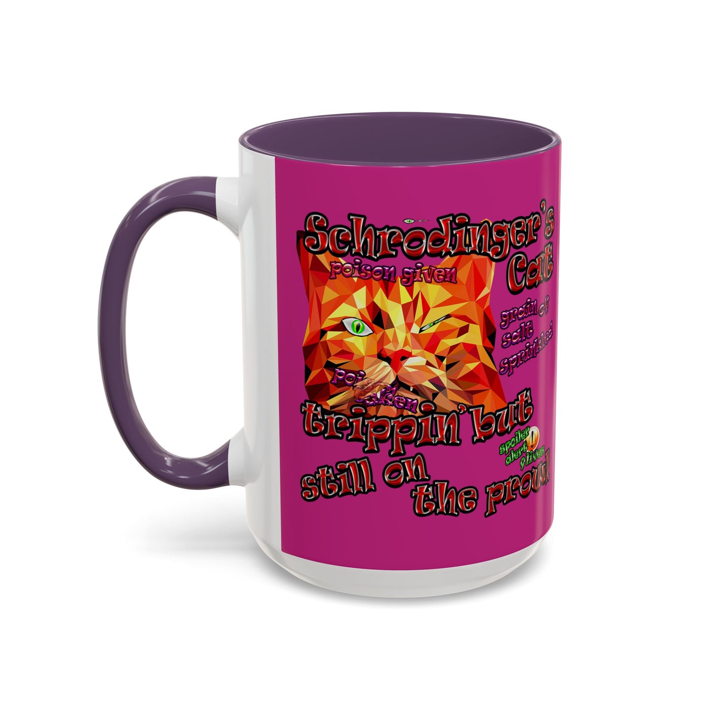 schrodinger's cat - Accent Mug (pink)