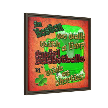 celtics logo - framed canvas art (burnt orange)