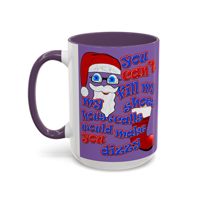 santa's shoes - Accent Mug (light purple)