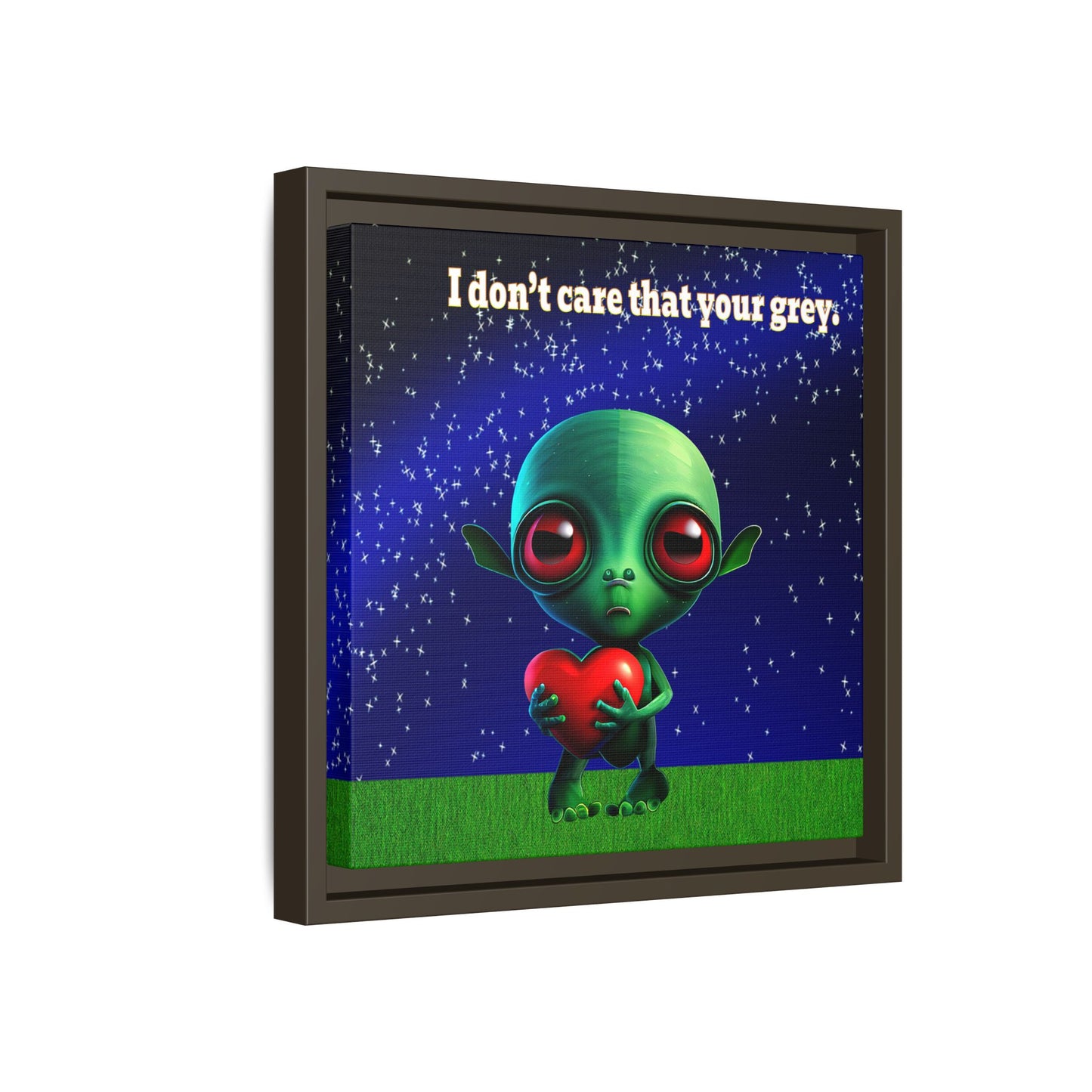 I don't care that your grey - framed canvas art ('snoops' background)