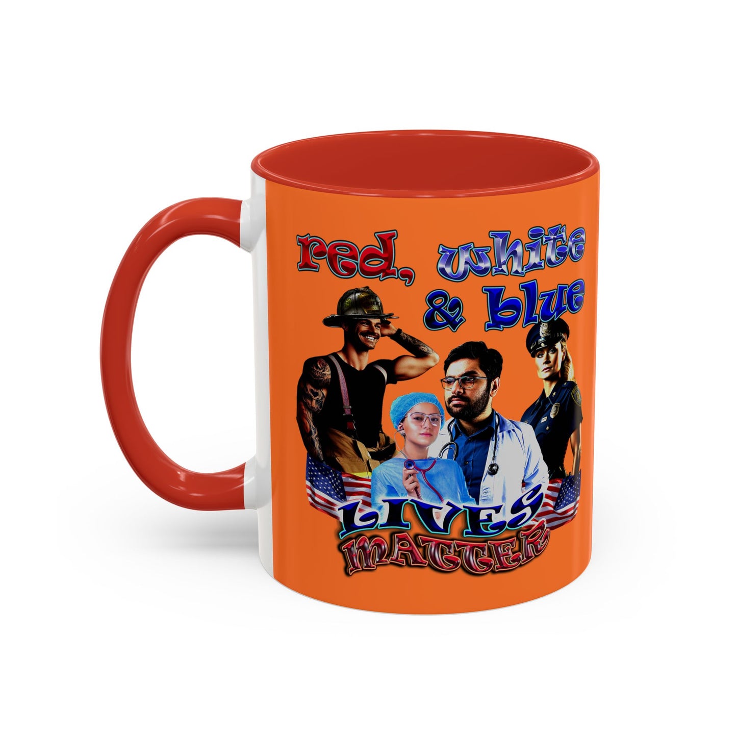 rw&b lives matter - Accent Mug (crusta)