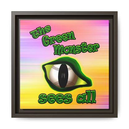 green monster - framed canvas art (color blur)