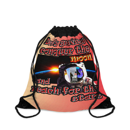 defy conquer reach - Drawstring Bag (yellow-orange wave)