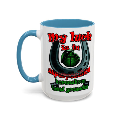 my luck - Accent Mug (white)