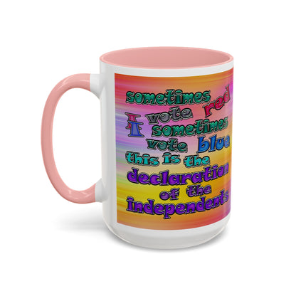 declaration of the independents - Accent Mug (color blur)