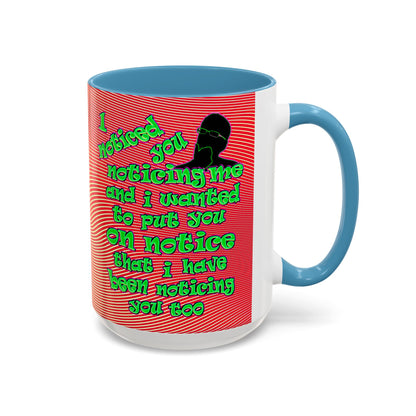 noticed you noticing - Accent Mug (yellow-orange wave)