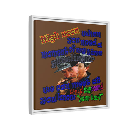 high noon - framed canvas art (brown)