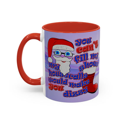 santa's shoes - Accent Mug (light blue-pink wave)