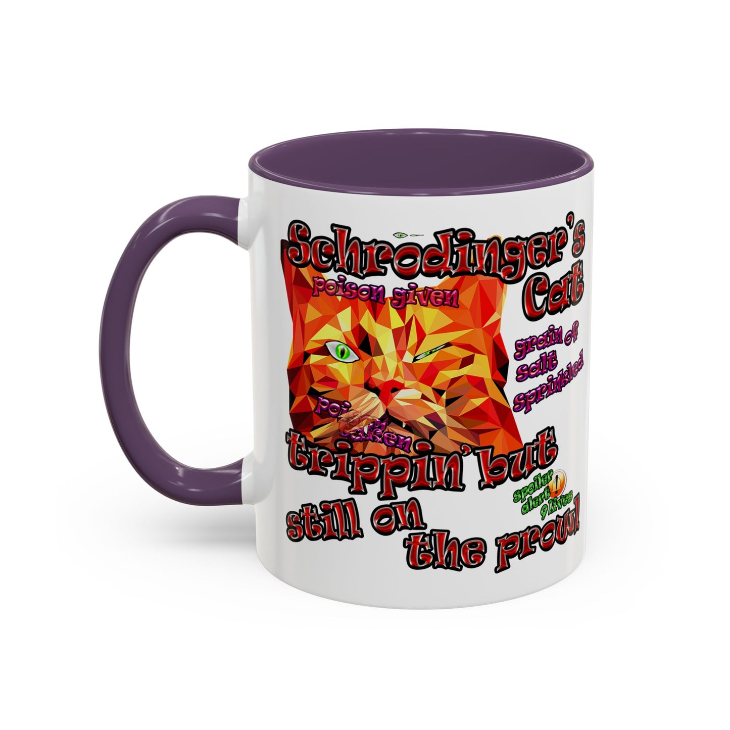schrodinger's cat - Accent Mug (white)