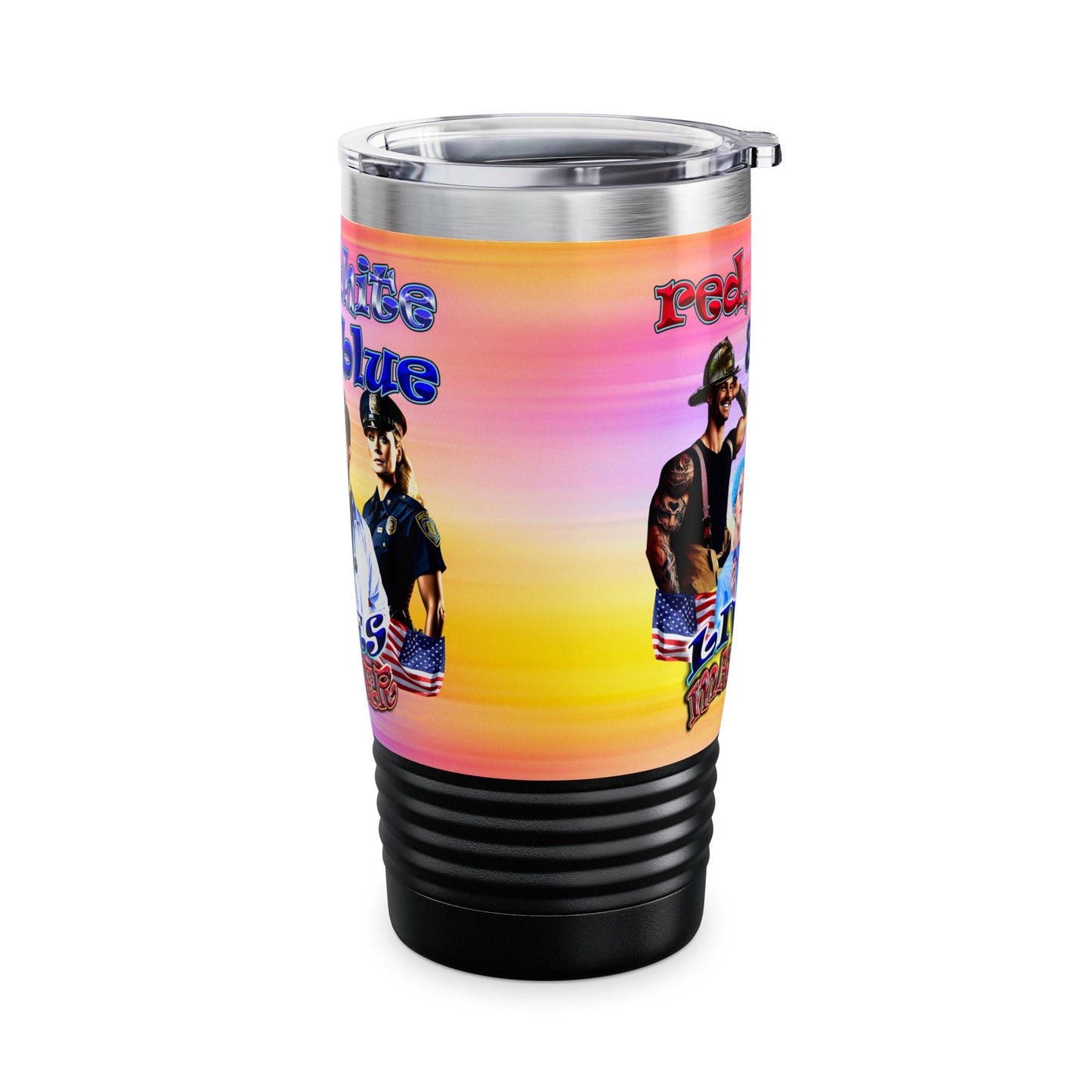 rw&b lives matter - Ringneck Tumbler, 20oz (color blur)