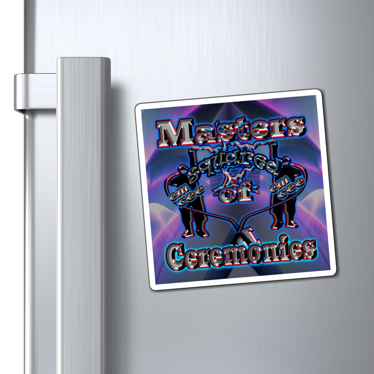 em cee squared - Magnets - (grey-pink wave)